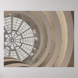Teto do museu de Guggenheim no poster da Nova