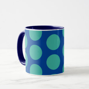 Teto sobre a Bolinhas azul de uma xícara de caneca