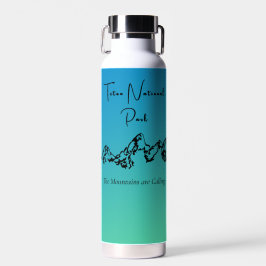 Teton National Park Blue Green Water Bottle