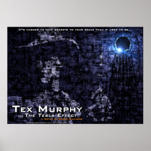 Tex Murphy e a Poster de Efeito Tesla [28"x20"]