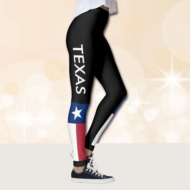 TEXAS As Leggings de Estado Solitário Azul Branco  (Criador carregado)