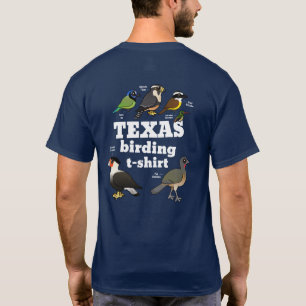 Texas Birding T-Shirt (design atrás)