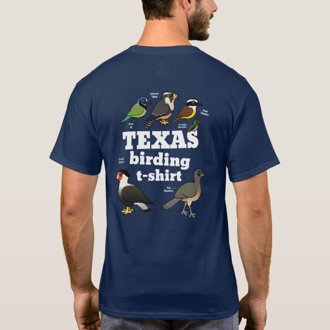 Texas Birding T-Shirt (design atrás) (Verso)