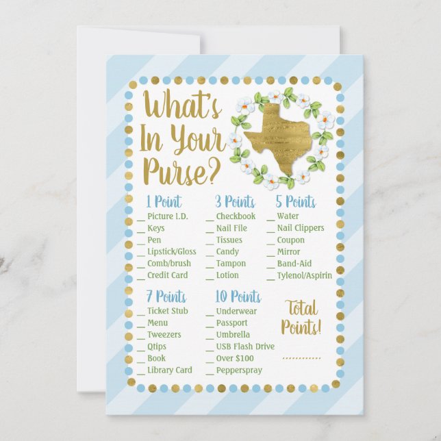 Texas Blue Dourado O que há no seu jogo de Chá (Frente)