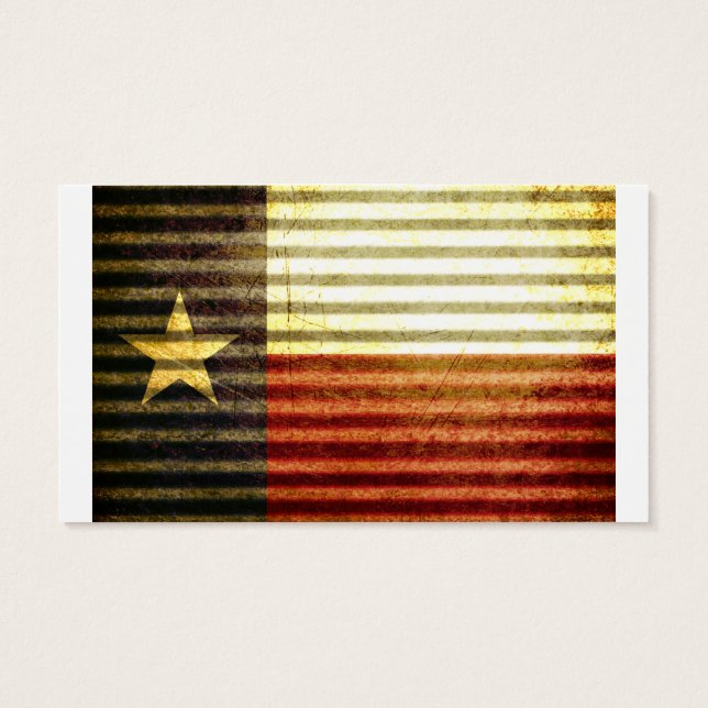 Texas Flag Old Tin Roof (Verso)
