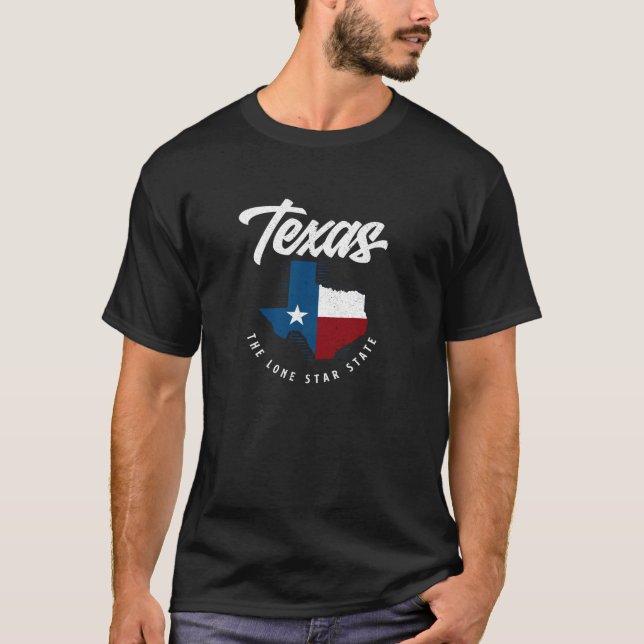 Texas O Estado do Texas de Lone Star Map Pullover (Frente)