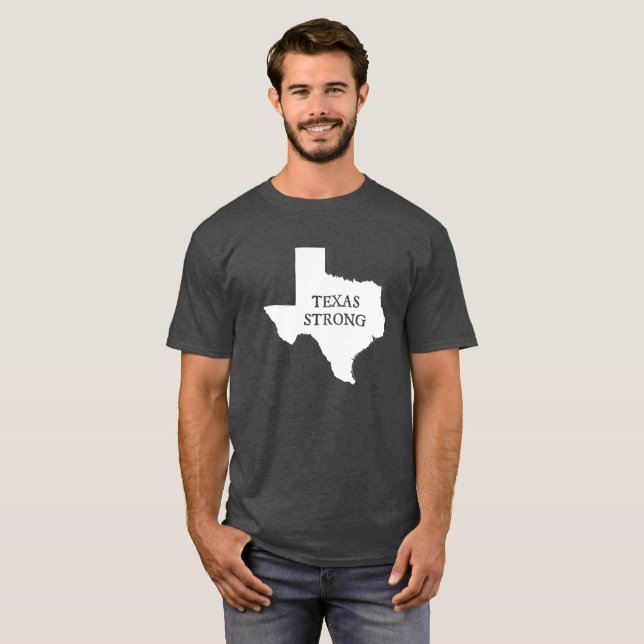 Texas Strong Men's Cotton T-Shirt (Frente Completa)