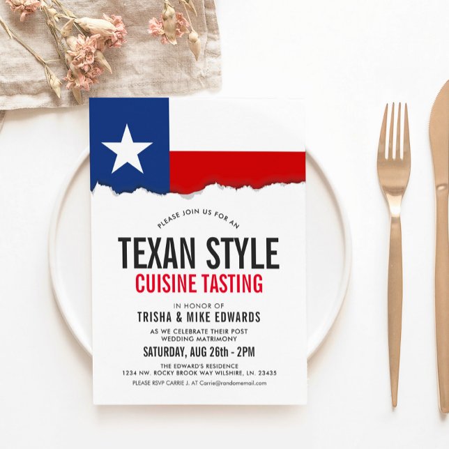 Texas Themed Cuisine | Convite de Sinalizador de P (Criador carregado)
