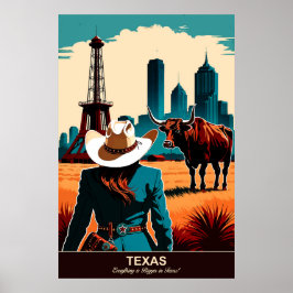 Texas Viagem: Tudo é maior Poster de viagens