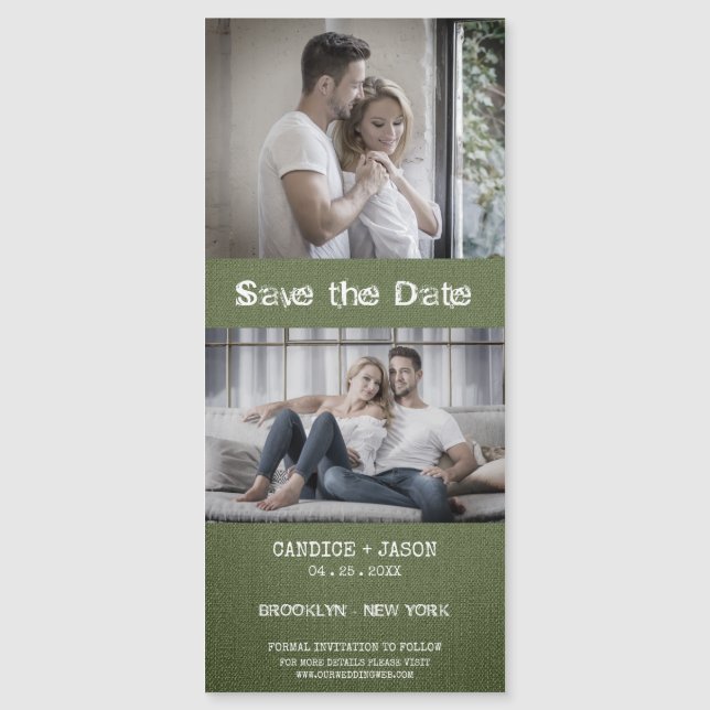 Têxteis Verdes Envolvidos Casal Romântico (Frente)