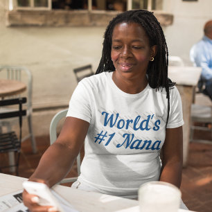 Texto azul marinho de Nana T-Shirt