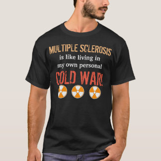 Texto da luz do t-shirt da guerra de MS/Cold