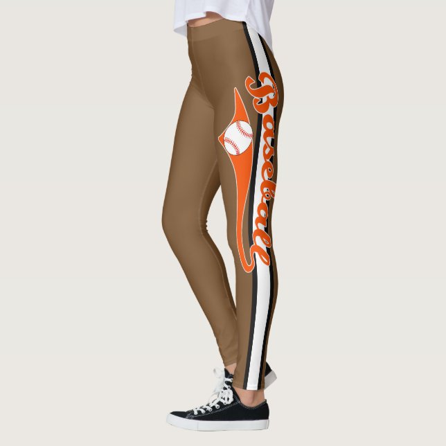 Texto De Baseball Com Leggings De Impressão De Est (Esquerda)