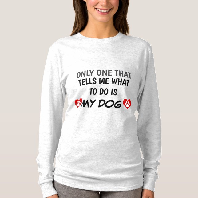 Texto de cão bonito dizendo T-Shirt (Frente)