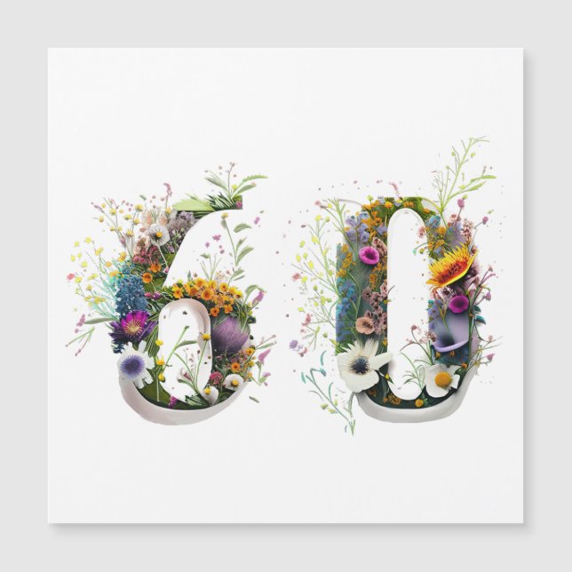 Texto de Flores Silvestres Decorativas de 60º Aniv (Frente)