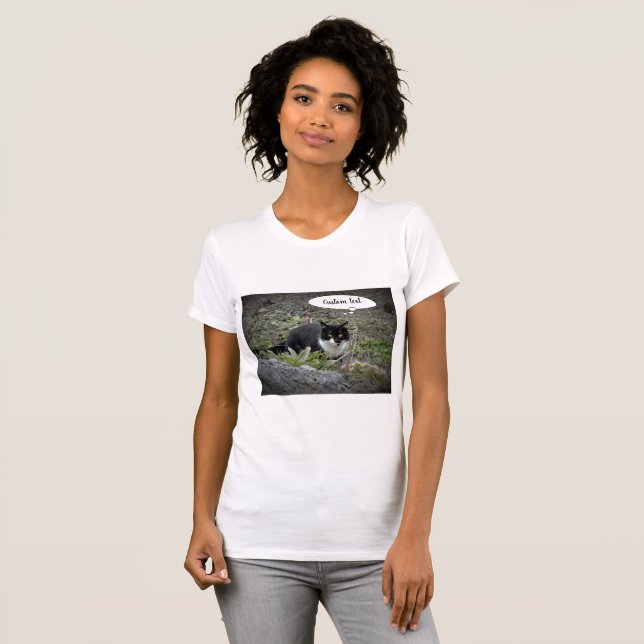 Texto de Foto Cat T-Shirt (Frente Completa)
