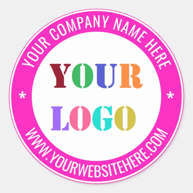 Texto de Logo Personalizado Exemplo de Adesivo Red (Frente)