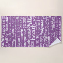 Texto de Saúde Toalha de Praia Roxa ou Escolher Co