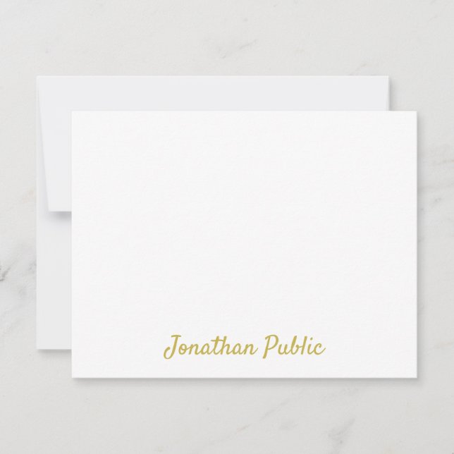 Texto de Script Dourado Personalizado de Modelo de (Frente)