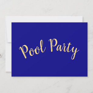 Texto divertido da piscina Vivid Royal Blue Backgr