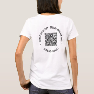 Texto do Código QR e Camisa T do Promocional de Co