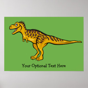 Texto do dinossauro engraçado & poster feitos sob