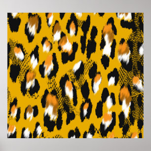 Texto do Leopardo Fundo de Impressão de Animais