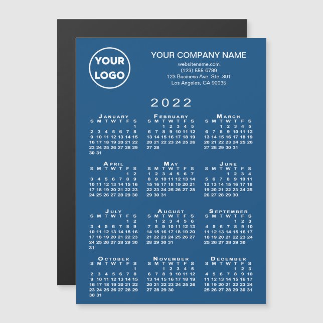 Texto do Logotipo Comercial do Calendário 2022 Tex (Frente/Verso)