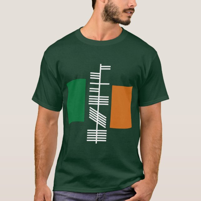 Texto do Ogham - Camisa "Irlanda" (Frente)