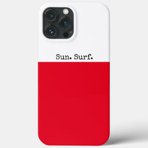 Texto do Surf Sun Bright Red Summer White Color Bl