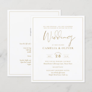 Texto Dourado Clássico do BUDGET All-in-1 Casamen