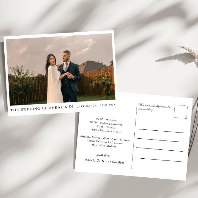 Texto Elegante Simples e Convite para Casamento Fo (Criador carregado)