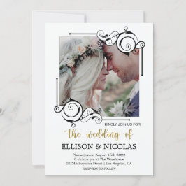 Texto Elegante Simples e Convites para Casamento d