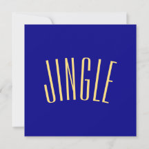 Texto Festivo Moderno JINGLE Sobre Azul Real Profu