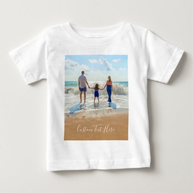 Texto Fotográfico personalizado Camiseta bebê - se (Frente)