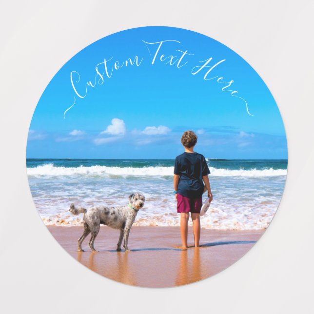 Texto Fotográfico personalizado Etiqueta seu Desig (Design 3)