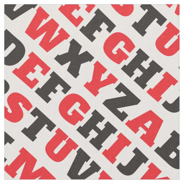 Texto gráfico ABC tecido branco preto (Detalhe)