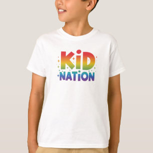 Texto "Nação de Crianças" T-Shirt