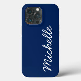 Texto ou Nome Cursivo Personalizado Clássico Azul 
