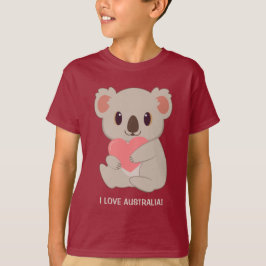 Texto Personalizado Amor T-Shirt Koala