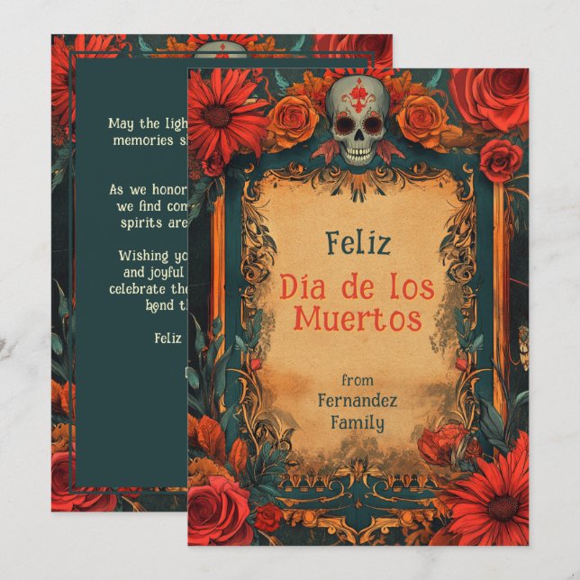 💀 Texto personalizado Cartão de saudação Eternal  (Frente/Verso)
