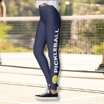 Texto Personalizado da Bola Amarela das Leggings d<br><div class="desc">As leggings perfeitas para os entusiastas de picleball. Leggings de alta qualidade com a palavra PICKLEBALL e uma bola amarela em cada lado. Divertido para jogos sociais casuais ou jogos de torneio - mude facilmente a cor de fundo para corresponder às cores do seu clube/equipe. Basta clicar em personalizar e...</div>