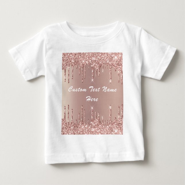Texto Personalizado Da Camisa Do Bebê Da rosa Dour (Frente)