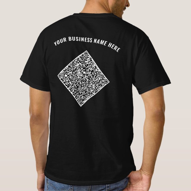 Texto personalizado da camiseta do código QR Escol (Verso)