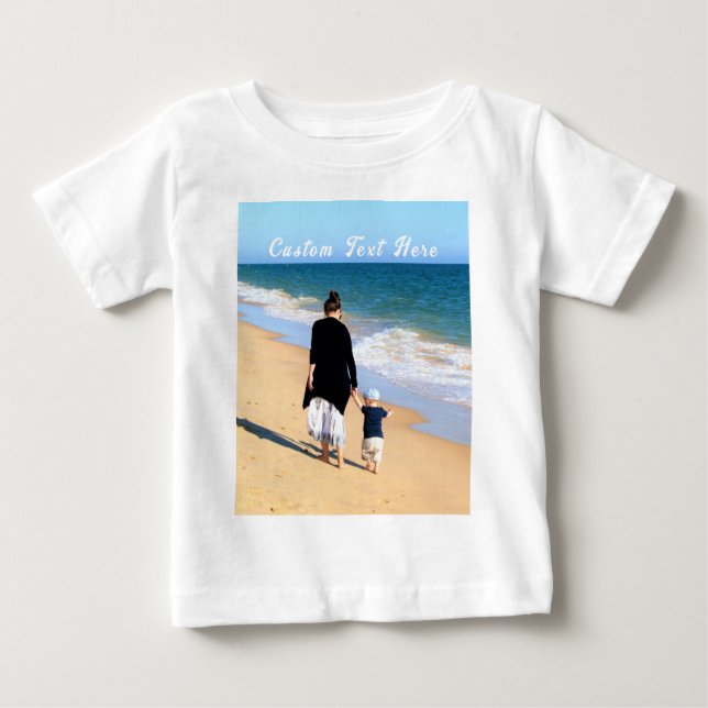 Texto Personalizado Da Sua Foto Do Bebê Da Camisa (Frente)