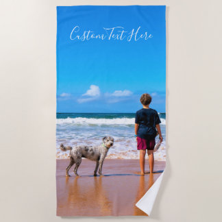 Texto Personalizado Da Sua Toalha De Praia Fotográ