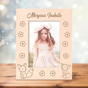 Texto Personalizado de 2 Fotos e Flores de Cartoon