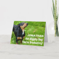 Texto Personalizado De Foto De Cartão De Cão Engra