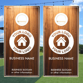 Texto Personalizado de Logotipo de Negócios em Grã