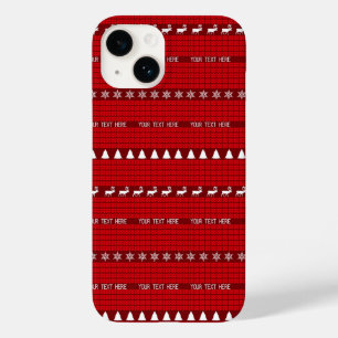 Texto Personalizado de Natal Vermelho Branco Maldi